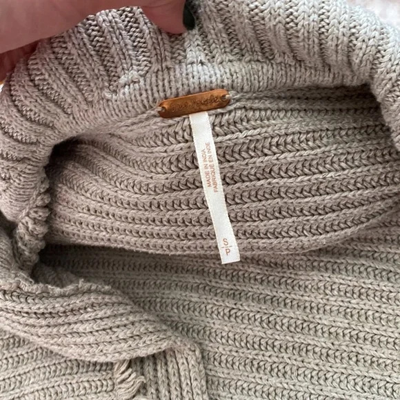 Free People Gray Knit Collared Sweater - Picture 3 of 5